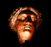 Minerva  at the Roman baths in Bath, England (a hand-held shot without a flash)