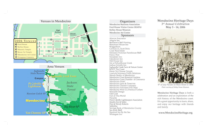 Brochure for Mendocino Heritage Days (Front)