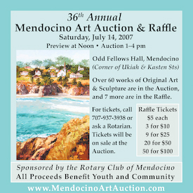 Example of print ad for Mendocino Rotary Club