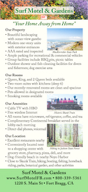 Rack Card for Surf Motel and Gardens (Back)