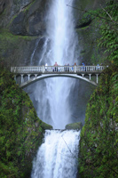 The bridge over Lower Multnomah Falls