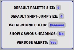 Global Settings Buttons
