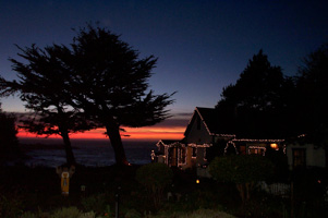 Christmas Lights at Agate Cove Inn, Mendocino