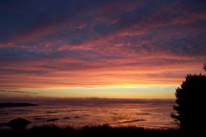 Sunset at Agate Cove Inn, Mendocino